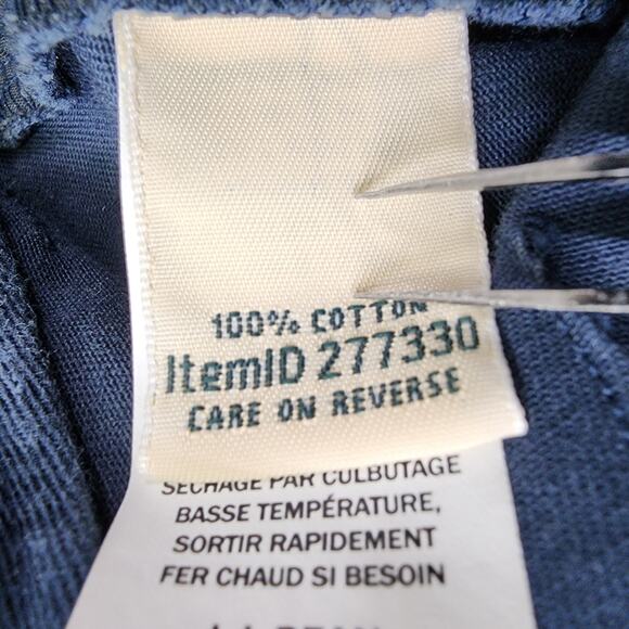 LL Bean Pants Womens 16 Blue Classic Fit Cotton High Rise Straight Leg Trousers - Picture 5 of 12